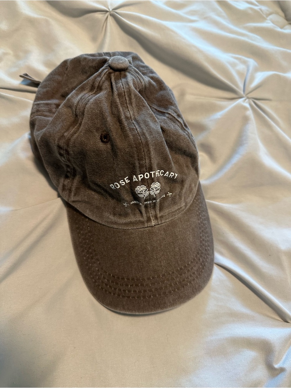 SHEIN Brown 'Rose Apothecary' Cotton Baseball Cap